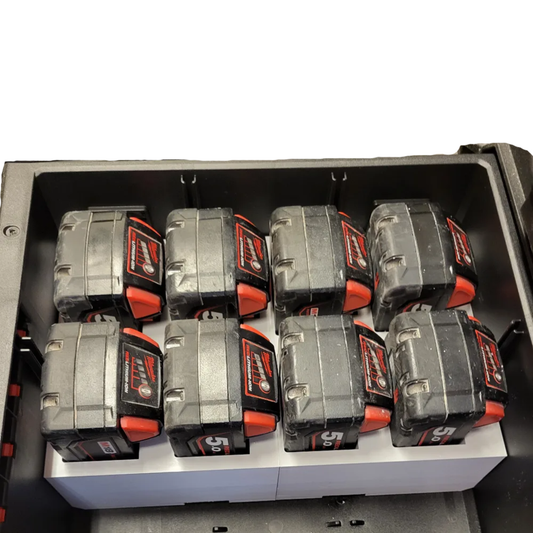 m18 8x5Ah batteriholder til Milwaukee PACKOUT™ Skuff