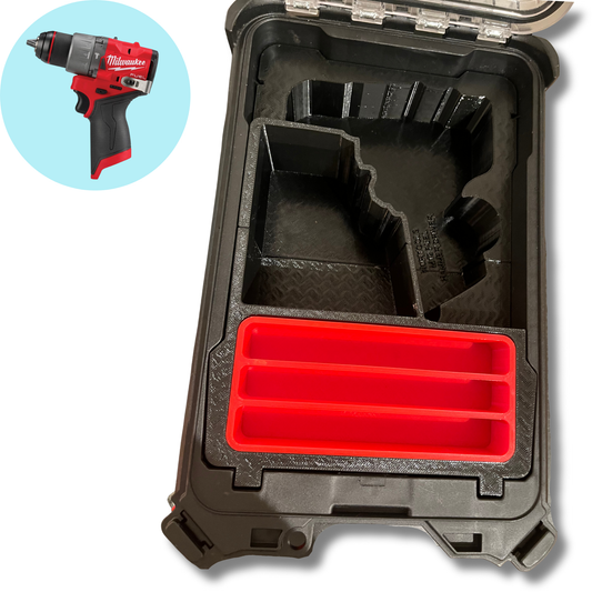 M12 drill innlegg for PACKOUT™ sortimentboks