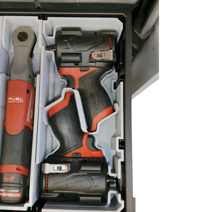 m12 1/2 og 3/8 muttertrekker innlegg til Milwaukee PACKOUT™ Skuff